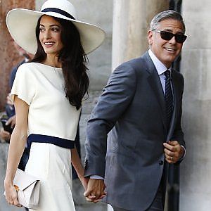 I Clooney a cena con Kofi Annan