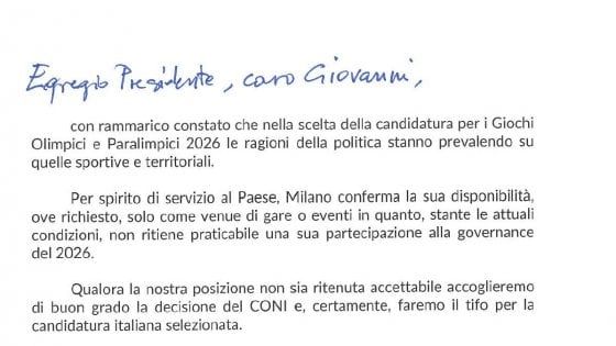 Olimpiadi 2026, Milano sfida la politica e si smarca. Sala: "Disponibili solo a ospitare gare o eventi"