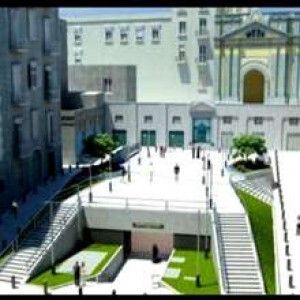 Apre la stazione Montecalvario,<br />opere di Clemente e Toscani