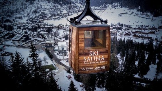 La sauna comincia prima delle piste