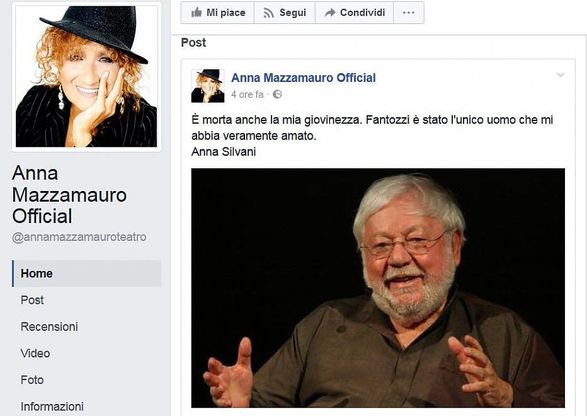 Morte Villaggio, il saluto di Anna Mazzamauro: "Fantozzi, l'unico che mi abbia mai veramente amato"