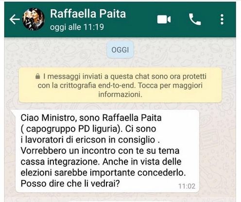 Genova, la capogruppo Pd tradita dal social, manda un sms al Poletti sbagliato