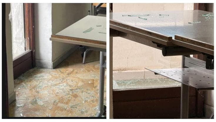 La finestra sbatte e il vetro si rompe: tre studenti feriti nel liceo artistico De Nittis di Bari
