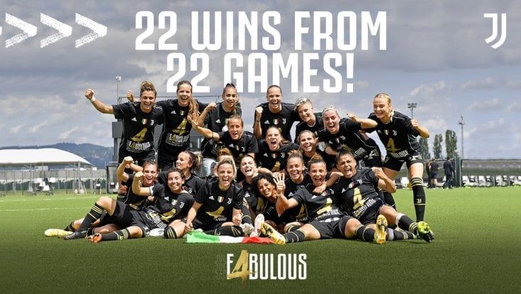 Calcio, serie A donne: la Juventus batte l'Inter e fa uno storico en plein. Tutte vinte le 22 gare