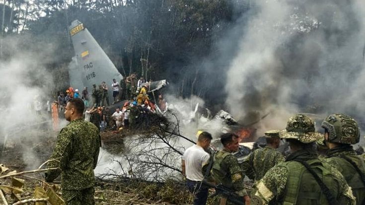 Colombia, aereo militare caduto: sono almeno 66 le vittime
