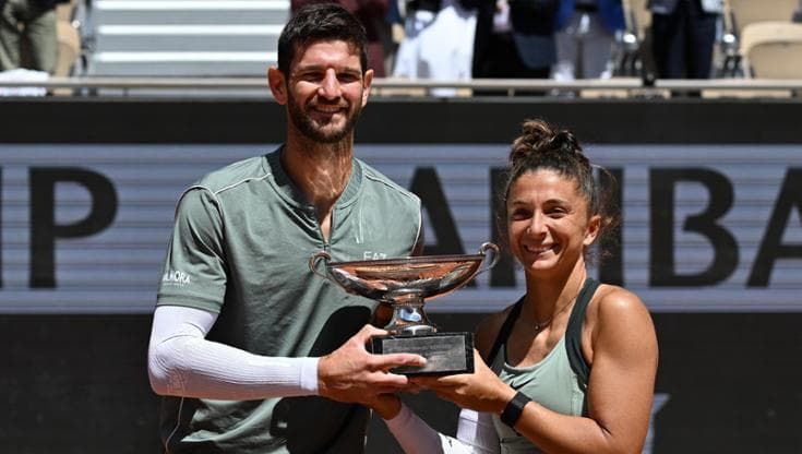Errani e Vavassori si confermano: bis nel doppio misto al Roland Garros