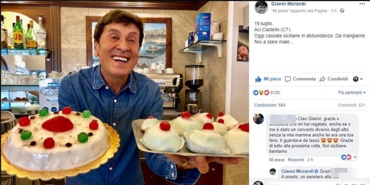 Morandi in Sicilia, show fra cassate e carretti