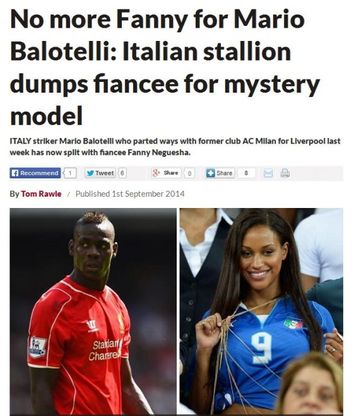 Lo scoop dei tabloid inglesi: Balotelli ha mollato Fanny