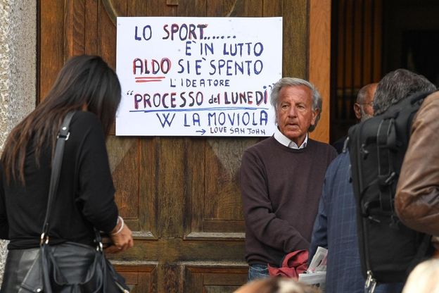 Roma, giornalisti e politici ai funerali di Aldo Biscardi