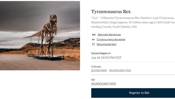 Il mercato dei dinosauri, dove la scienza incontra il lusso