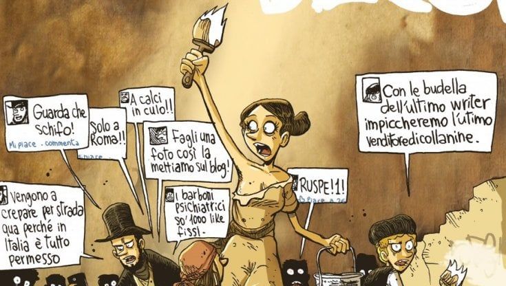 I fumetti di Zerocalcare in mostra alla Fabbrica del Vapore di Milano