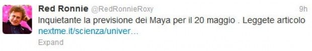 Terremoto, Red Ronnie irriso su Twitter per la profezia dei Maya