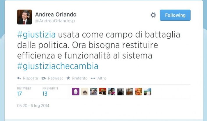 Giustizia: il ministro Orlando spiega la riforma su Twitter<br />&nbsp;