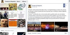 Claudio de Magistris su Facebook:<br />"No ai professionisti della critica"