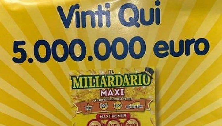 Vinti 5 milioni con un gratta e vinci, colpo di fortuna al bar di Talenti