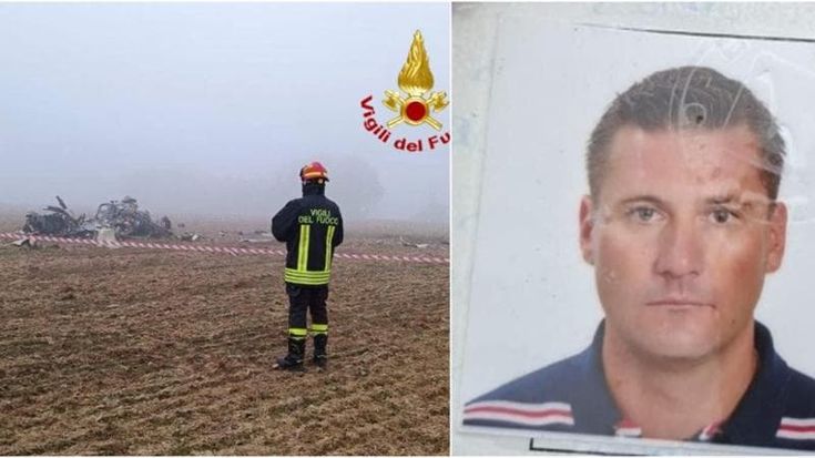 Elicottero precipita per la nebbia a Casalromano, provincia di Mantova: morto il pilota Marco Pavan