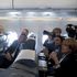 Papa Francesco sull'aereo da Fatima: 