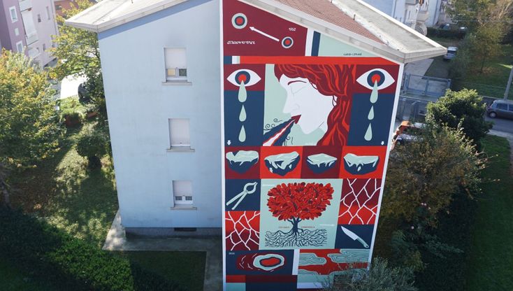 Street art, a Brescia un murale celebra gli esuli dell'Istria arrivati nel dopoguerra