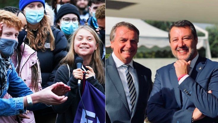 Le due facce della Cop26: Greta la rockstar e Salvini il sovranista carioca