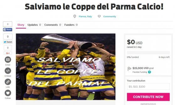 "Salviamo le coppe del Parma", raccolta fondi dei tifosi