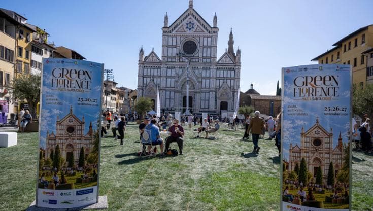Green Florence, Piazza Santa Croce diventa un giardino urbano