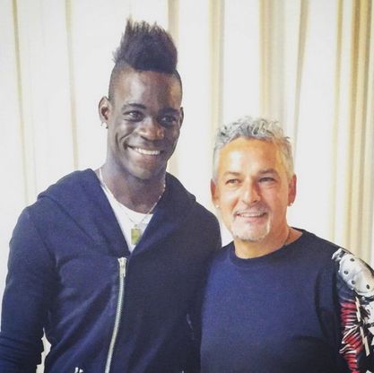 Balotelli incontra Baggio: ''Sei una leggenda''