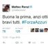 Euro 2016, Renzi esulta su Twitter: 