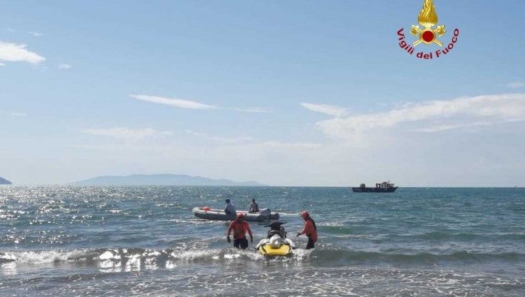 Balenottera morta in spiaggia a Orbetello 