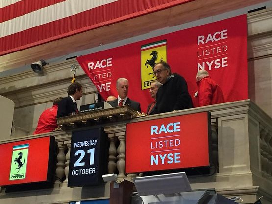 Ferrari, il debutto a Wall Street con Elkann e Marchionne