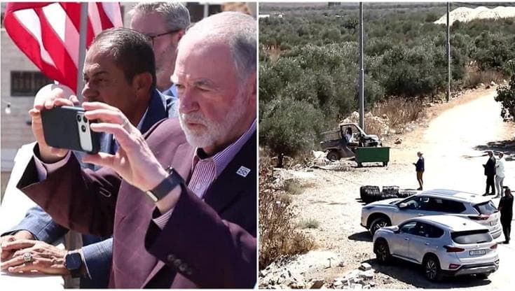 Cisgiordania, la provocazione dei coloni israeliani durante la visita dell'ambasciatore Usa