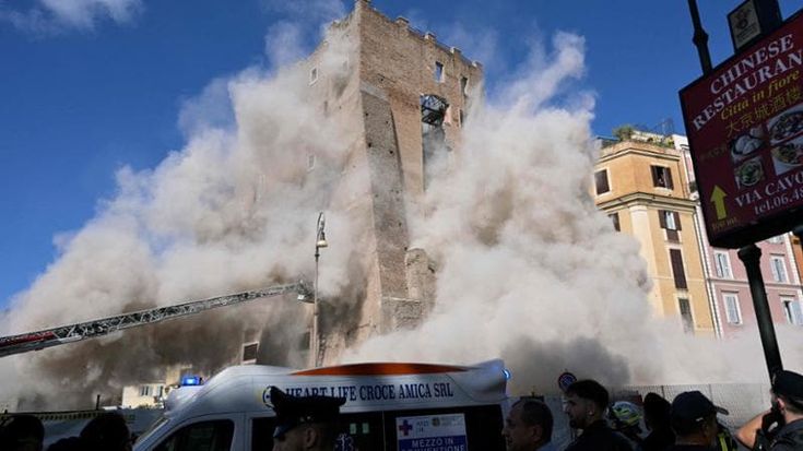 Torre dei Conti, pericolo crollo: a rischio ristoranti, case e hotel. Sopralluogo per la sicurezza