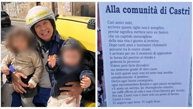 Il postino va in pensione dopo 40 anni e scrive una lettera al paese: “Grazie, siete stati la mia casa”