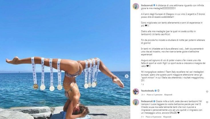 Linda Cerruti reagisce ai commenti sessisti a una sua foto: "Società maschilista, sono schifata"