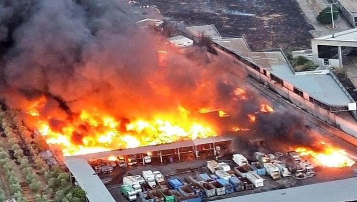 Incendio Ecocentro Lequile, livello di diossina 50 volte superiore: allarme dopo la relazione Arpa