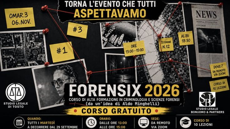 ForensiX, la scena del crimine diventa un laboratorio: riparte il corso di alta formazione