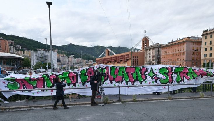 Skymetro a Genova, la protesta in Val Bisagno