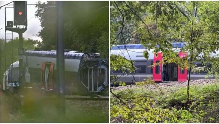 Incidente ferroviario in Francia, le immagini del treno deragliato: 44 feriti, ipotesi sabotaggio