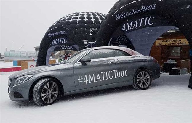 Idea Mercedes, lo show è sulla neve