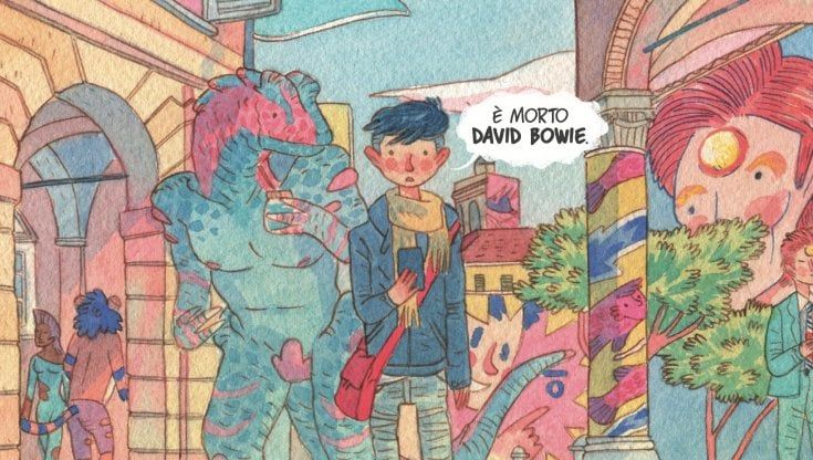 'Saetta rossa', il fumetto queer su David Bowie che ci porta 200 mila anni nel futuro