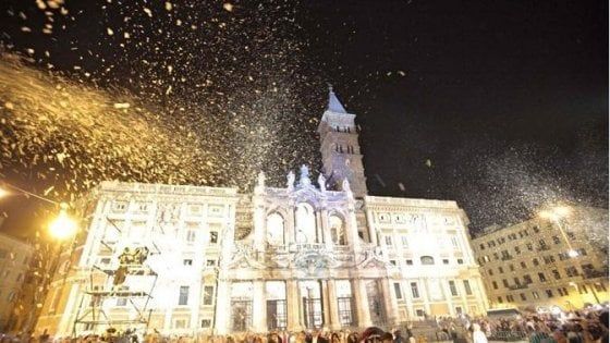 Lunedì a Roma. il 'miracolo neve' a Santa Maria Maggiore