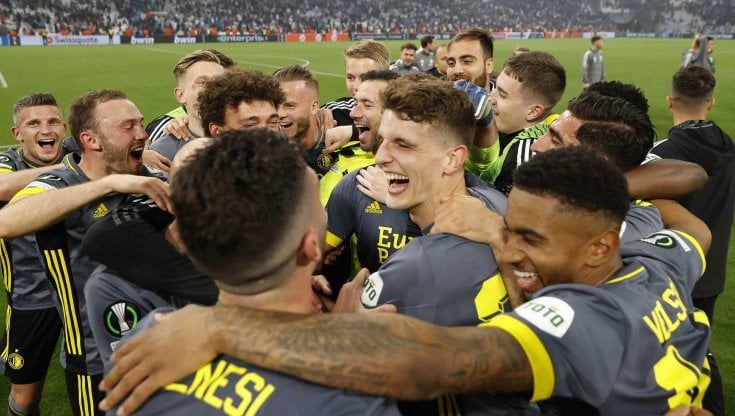 Conference League, il Feyenoord resiste a Marsiglia: affronterà la Roma in finale