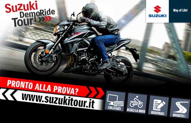Suzuki DemoRide Tour tocca a Marche, Puglia e Campania