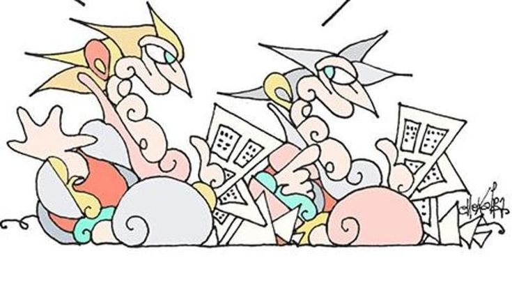 Il Pd, Conte e la guerra: la vignetta di Ellekappa