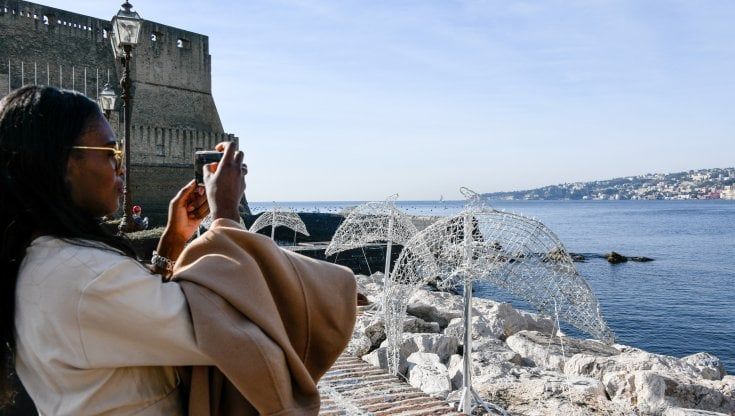  Natale, luci sul lungomare: alberi, vele e delfini ma la città si divide