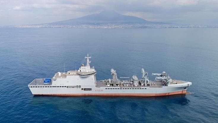 Castellammare, nello stabilimento Fincantieri la consegna di nave Atlante alla Marina militare