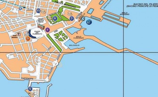 Le piantine per i turisti,<br />errori e strade senza nome