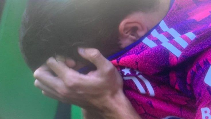 Nicolò Fagioli, lacrime dopo l'errore che costa il gol alla Juventus