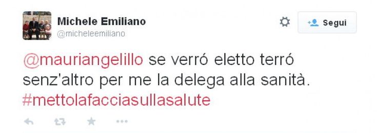 Emiliano pigliatutto: "Se vinco far&ograve; anche l'assessore alla Sanit&agrave;"