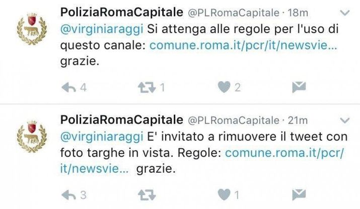 Roma, gaffe della municipale su Twitter: la sindaca bacchettata per errore