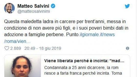 Salvini invoca la sterilizzazione di una donna rom: "Ladra, in carcere in condizione di non fare più figli".  Il Pd: "Barbarie"